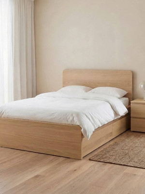 Ημίδιπλο Κρεβάτι NEST (για στρώμα 100x200cm) Φυσικό