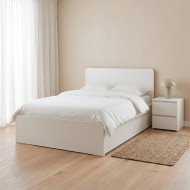Ημίδιπλο Κρεβάτι NEST (για στρώμα 100x200cm) Λευκό