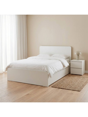 Ημίδιπλο Κρεβάτι NEST (για στρώμα 100x200cm) Λευκό