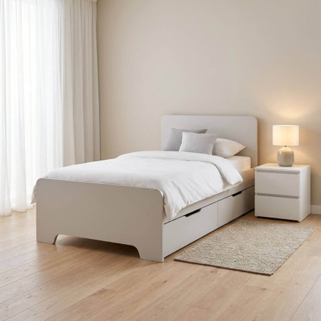 Κρεβάτι Ηλέκτρα Μονό Ξύλο για στρώμα 90x190cm
