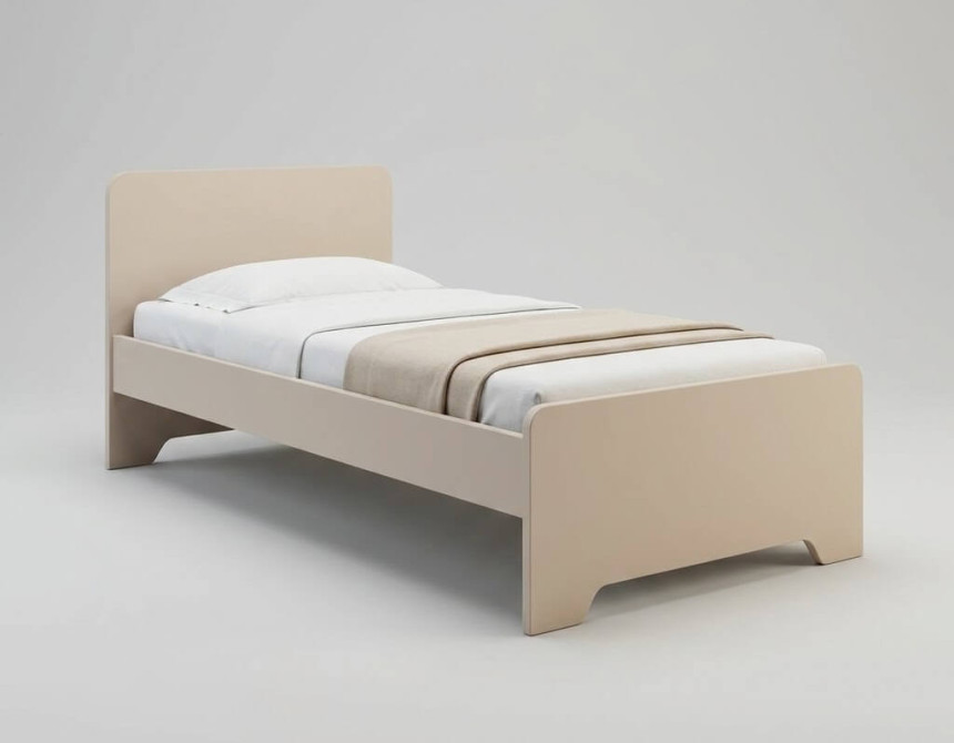 Κρεβάτι Ηλέκτρα Ξύλο Λάκα για στρώμα 90x190cm