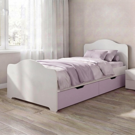 Κρεβάτι Καμέλια Μονό Ξύλο για στρώμα 90x190cm