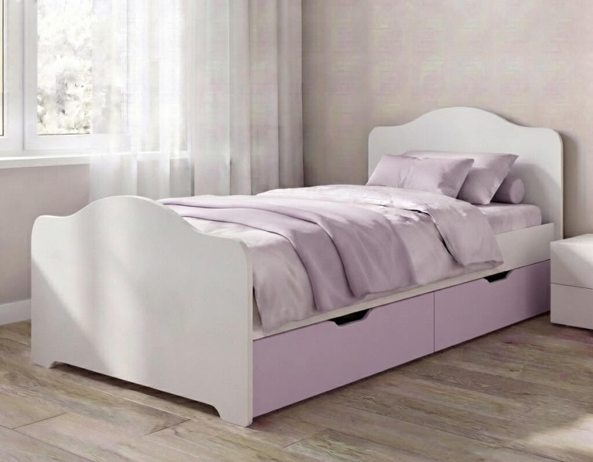 Κρεβάτι Καμέλια Μονό Ξύλο για στρώμα 90x190cm