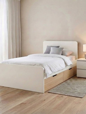 Κρεβάτι Όμηρος Μονό Ξύλο οξια για στρώμα 90x190cm