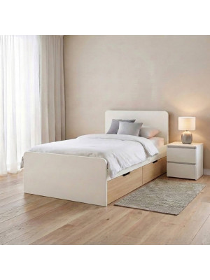 Κρεβάτι Όμηρος Μονό Ξύλο οξια για στρώμα 90x190cm