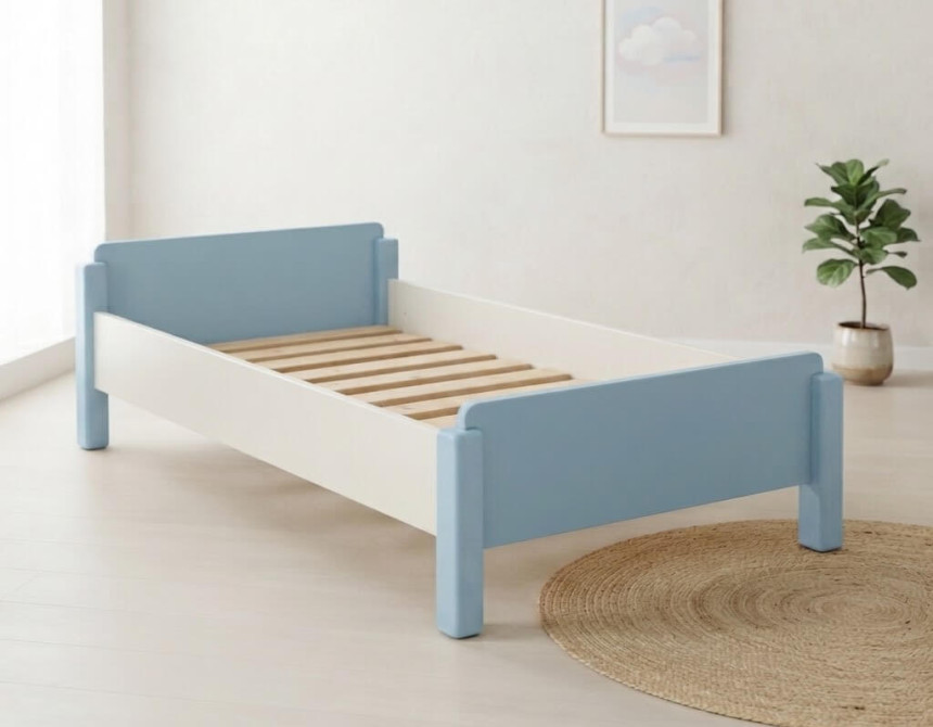 Κρεβάτι νηπίων στοιβαζόμενο για στρώμα 60x120cm Μπλε