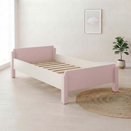 Κρεβάτι νηπίων στοιβαζόμενο για στρώμα 60x120cm  Ροζ