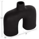 ΕΠΙΤΡΑΠΕΖΙΟ ΚΕΡΑΜΙΚΟ ΔΙΑΚΟΣΜΗΤΙΚΟ GLAΖΕ HM4600.02 ΜΑΥΡΟ ΜΑΤ 27x9x23Υεκ