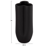 ΕΠΙΤΡΑΠΕΖΙΟ ΚΕΡΑΜΙΚΟ ΔΙΑΚΟΣΜΗΤΙΚΟ GLAΖΕ HM4611.02 ΜΑΥΡΟ ΜΑΤ Φ15,5x33,5Υεκ
