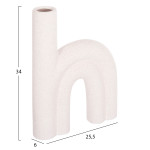 ΕΠΙΤΡΑΠΕΖΙΟ ΚΕΡΑΜΙΚΟ ΔΙΑΚΟΣΜΗΤΙΚΟ ARCON HM4638.01 ΚΡΥΣΤΑΛΛΙΚΟ ΥΠΟΛΕΥΚΟ 25x6x35Υεκ