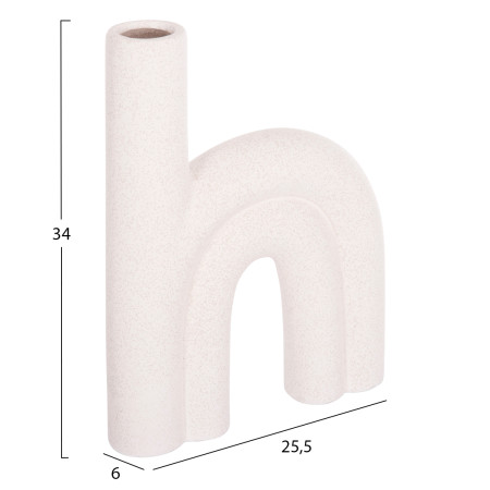 ΕΠΙΤΡΑΠΕΖΙΟ ΚΕΡΑΜΙΚΟ ΔΙΑΚΟΣΜΗΤΙΚΟ ARCON HM4638.01 ΚΡΥΣΤΑΛΛΙΚΟ ΥΠΟΛΕΥΚΟ 25x6x35Υεκ