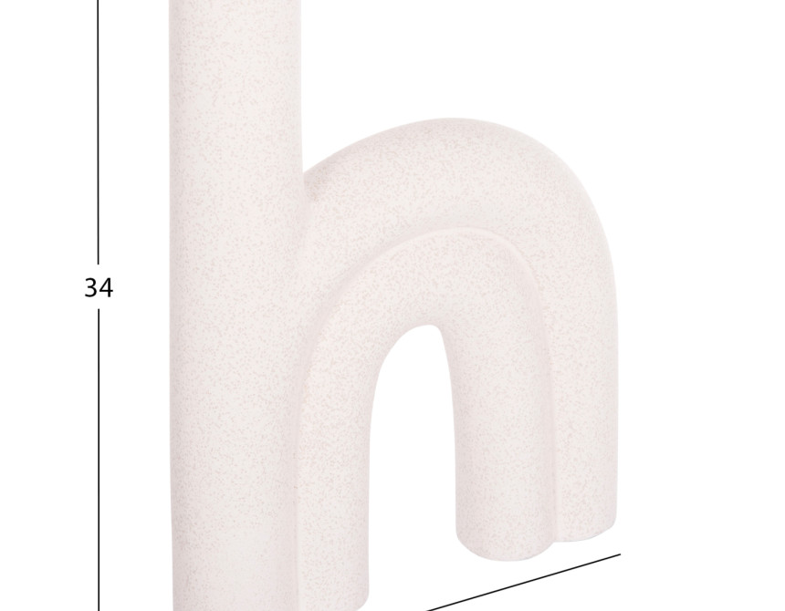 ΕΠΙΤΡΑΠΕΖΙΟ ΚΕΡΑΜΙΚΟ ΔΙΑΚΟΣΜΗΤΙΚΟ ARCON HM4638.01 ΚΡΥΣΤΑΛΛΙΚΟ ΥΠΟΛΕΥΚΟ 25x6x35Υεκ