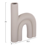 ΕΠΙΤΡΑΠΕΖΙΟ ΚΕΡΑΜΙΚΟ ΔΙΑΚΟΣΜΗΤΙΚΟ GLAΖΕ HM4638.03 ΓΚΡΙ ΜΑΤ 25x6x35Υεκ