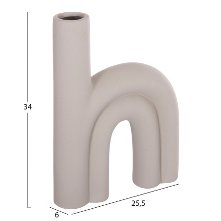 ΕΠΙΤΡΑΠΕΖΙΟ ΚΕΡΑΜΙΚΟ ΔΙΑΚΟΣΜΗΤΙΚΟ GLAΖΕ HM4638.03 ΓΚΡΙ ΜΑΤ 25x6x35Υεκ