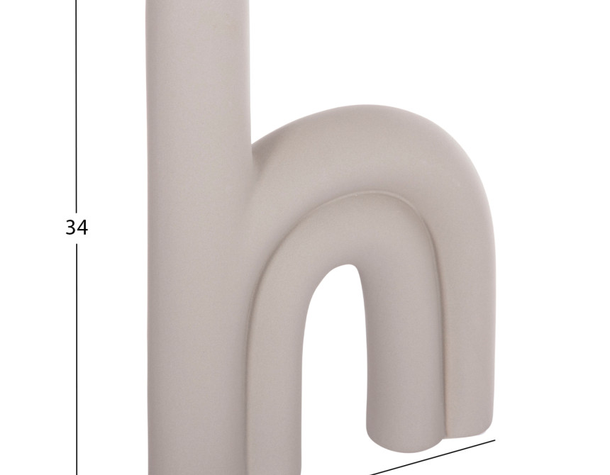 ΕΠΙΤΡΑΠΕΖΙΟ ΚΕΡΑΜΙΚΟ ΔΙΑΚΟΣΜΗΤΙΚΟ GLAΖΕ HM4638.03 ΓΚΡΙ ΜΑΤ 25x6x35Υεκ