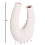ΕΠΙΤΡΑΠΕΖΙΟ ΚΕΡΑΜΙΚΟ ΔΙΑΚΟΣΜΗΤΙΚΟ GLAΖΕ HM4643.01 ΥΠΟΛΕΥΚΟ ΚΡΥΣΤΑΛΛΙΚΟ 14,5x7x21Υεκ