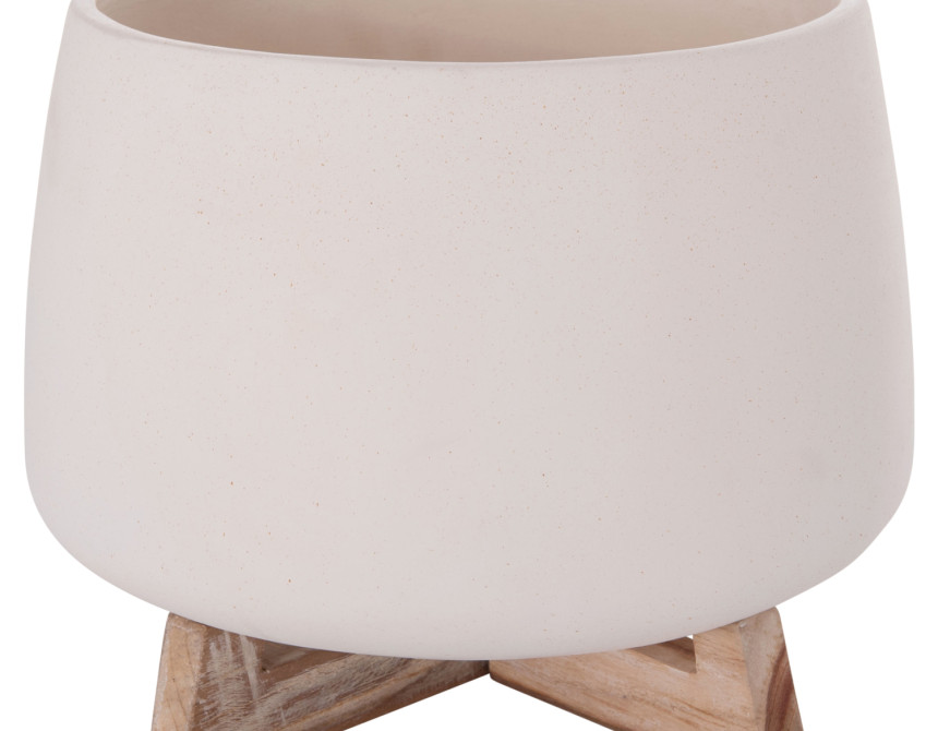 ΓΛΑΣΤΡΑ ΕΣ.ΧΩΡΟΥ FRELLO HM4674.02L ΛΕΥΚΟ FIBER CEMENT--TEAK ΒΑΣΗ 29x29x23,5Υεκ.