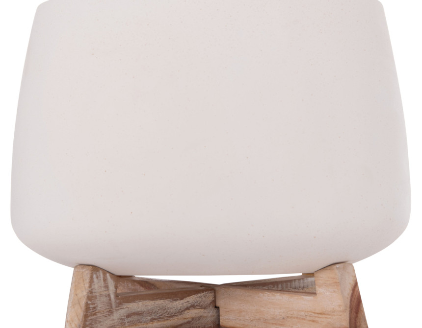ΓΛΑΣΤΡΑ ΕΣ.ΧΩΡΟΥ FRELLO HM4674.02L ΛΕΥΚΟ FIBER CEMENT--TEAK ΒΑΣΗ 29x29x23,5Υεκ.