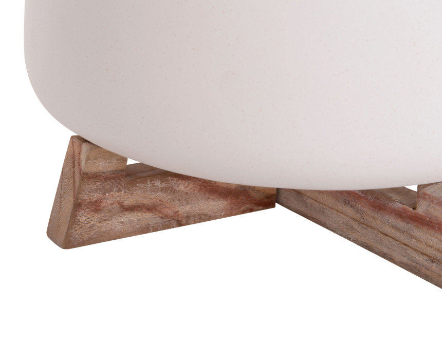 ΓΛΑΣΤΡΑ ΕΣ.ΧΩΡΟΥ FRELLO HM4674.02L ΛΕΥΚΟ FIBER CEMENT--TEAK ΒΑΣΗ 29x29x23,5Υεκ.
