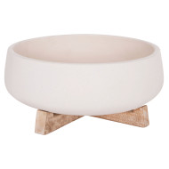 ΓΛΑΣΤΡΑ ΕΣ.ΧΩΡΟΥ FRELLO HM4674.02M ΛΕΥΚΟ FIBER CEMENT--TEAK ΒΑΣΗ 27x26,5x12Υεκ.