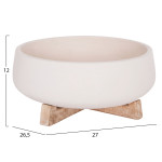 ΓΛΑΣΤΡΑ ΕΣ.ΧΩΡΟΥ FRELLO HM4674.02M ΛΕΥΚΟ FIBER CEMENT--TEAK ΒΑΣΗ 27x26,5x12Υεκ.