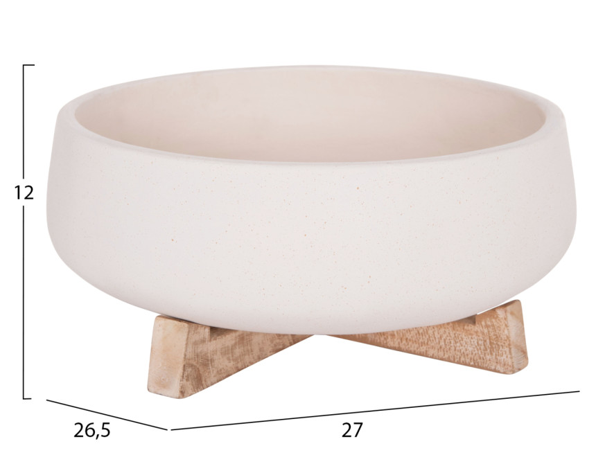 ΓΛΑΣΤΡΑ ΕΣ.ΧΩΡΟΥ FRELLO HM4674.02M ΛΕΥΚΟ FIBER CEMENT--TEAK ΒΑΣΗ 27x26,5x12Υεκ.