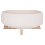 ΓΛΑΣΤΡΑ ΕΣ.ΧΩΡΟΥ FRELLO HM4674.02M ΛΕΥΚΟ FIBER CEMENT--TEAK ΒΑΣΗ 27x26,5x12Υεκ.