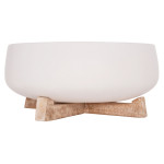 ΓΛΑΣΤΡΑ ΕΣ.ΧΩΡΟΥ FRELLO HM4674.02M ΛΕΥΚΟ FIBER CEMENT--TEAK ΒΑΣΗ 27x26,5x12Υεκ.