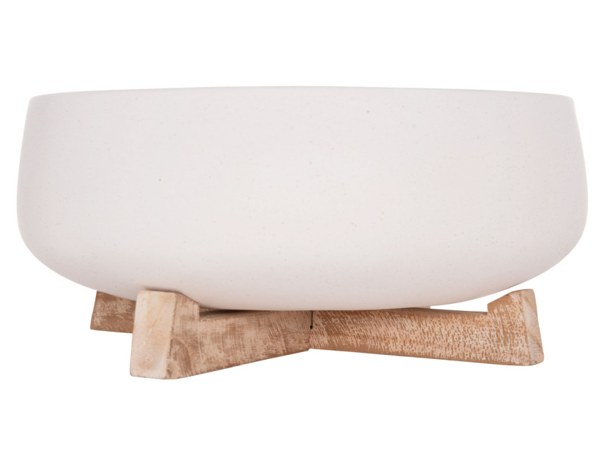 ΓΛΑΣΤΡΑ ΕΣ.ΧΩΡΟΥ FRELLO HM4674.02M ΛΕΥΚΟ FIBER CEMENT--TEAK ΒΑΣΗ 27x26,5x12Υεκ.