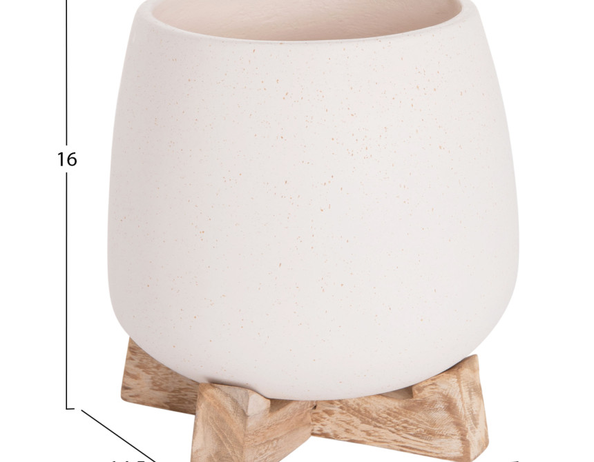 ΓΛΑΣΤΡΑ ΕΣ.ΧΩΡΟΥ FRELLO HM4674.02S ΛΕΥΚΟ FIBER CEMENT--TEAK ΒΑΣΗ 14,5x14,5x16Υεκ.