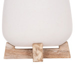 ΓΛΑΣΤΡΑ ΕΣ.ΧΩΡΟΥ FRELLO HM4674.02S ΛΕΥΚΟ FIBER CEMENT--TEAK ΒΑΣΗ 14,5x14,5x16Υεκ.