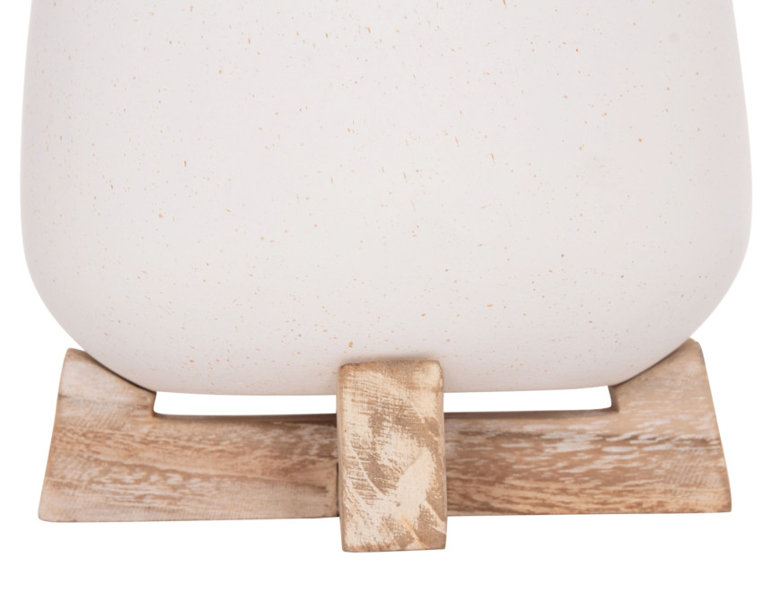 ΓΛΑΣΤΡΑ ΕΣ.ΧΩΡΟΥ FRELLO HM4674.02S ΛΕΥΚΟ FIBER CEMENT--TEAK ΒΑΣΗ 14,5x14,5x16Υεκ.