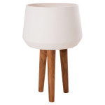 ΓΛΑΣΤΡΑ ΕΣΩΤ.ΧΩΡΟΥ QUAN HM4680.02L FIBER CEMENT ΛΕΥΚΟ--ΒΑΣΗ TEAK Φ40x85Υεκ
