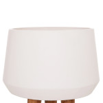 ΓΛΑΣΤΡΑ ΕΣΩΤ.ΧΩΡΟΥ QUAN HM4680.02L FIBER CEMENT ΛΕΥΚΟ--ΒΑΣΗ TEAK Φ40x85Υεκ
