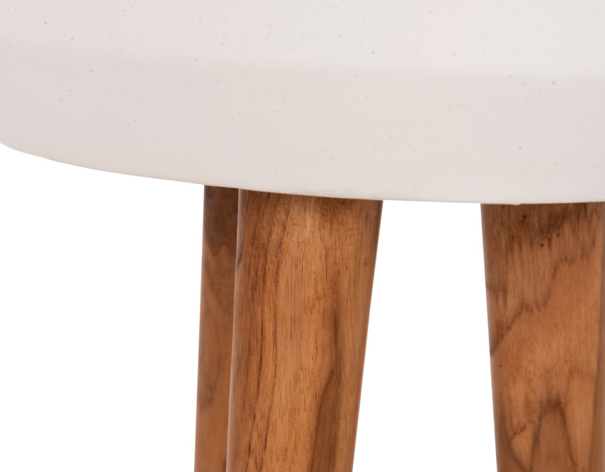 ΓΛΑΣΤΡΑ ΕΣΩΤ.ΧΩΡΟΥ QUAN HM4680.02L FIBER CEMENT ΛΕΥΚΟ--ΒΑΣΗ TEAK Φ40x85Υεκ