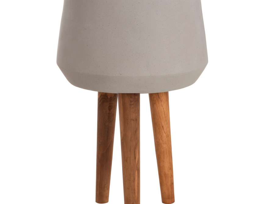 ΓΛΑΣΤΡΑ ΕΣΩΤ.ΧΩΡΟΥ QUAN HM4680.03L FIBER CEMENT ΓΚΡΙ--ΒΑΣΗ TEAK Φ38x62Υεκ