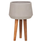 ΓΛΑΣΤΡΑ ΕΣΩΤ.ΧΩΡΟΥ QUAN HM4680.03L FIBER CEMENT ΓΚΡΙ--ΒΑΣΗ TEAK Φ38x62Υεκ
