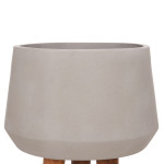 ΓΛΑΣΤΡΑ ΕΣΩΤ.ΧΩΡΟΥ QUAN HM4680.03L FIBER CEMENT ΓΚΡΙ--ΒΑΣΗ TEAK Φ38x62Υεκ