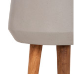 ΓΛΑΣΤΡΑ ΕΣΩΤ.ΧΩΡΟΥ QUAN HM4680.03L FIBER CEMENT ΓΚΡΙ--ΒΑΣΗ TEAK Φ38x62Υεκ