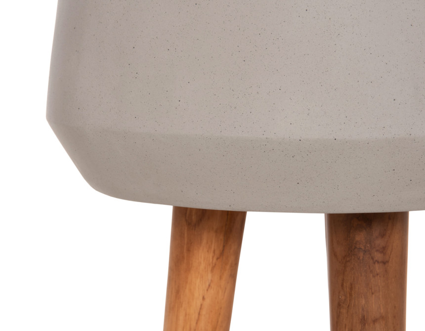 ΓΛΑΣΤΡΑ ΕΣΩΤ.ΧΩΡΟΥ QUAN HM4680.03L FIBER CEMENT ΓΚΡΙ--ΒΑΣΗ TEAK Φ38x62Υεκ