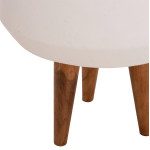 ΓΛΑΣΤΡΑ ΕΣΩΤ.ΧΩΡΟΥ QUAN HM4680.02M FIBER CEMENT ΛΕΥΚΟ--ΒΑΣΗ TEAK Φ35x50Υεκ