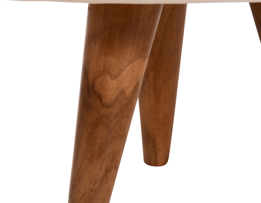 ΓΛΑΣΤΡΑ ΕΣΩΤ.ΧΩΡΟΥ QUAN HM4680.02S FIBER CEMENT ΛΕΥΚΟ--ΒΑΣΗ TEAK Φ40x50Υεκ