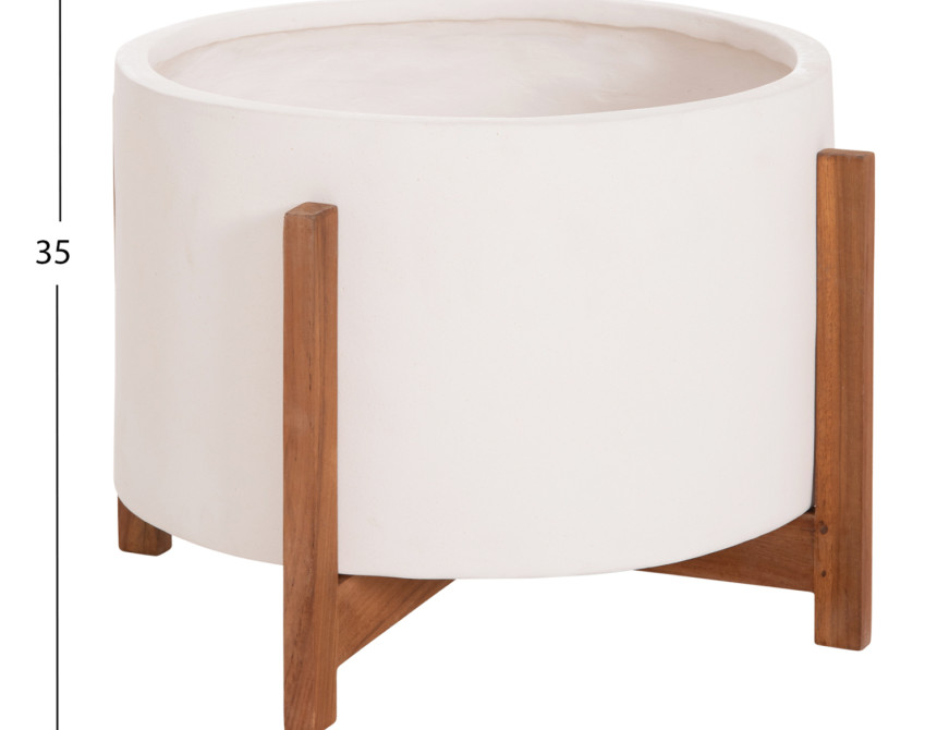 ΓΛΑΣΤΡΑ ΕΣΩΤ.ΧΩΡΟΥ HOFF HM4682.02L FIBER CEMENT ΛΕΥΚΟ-TEAK ΒΑΣΗ Φ50x35Υεκ