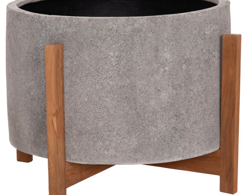 ΓΛΑΣΤΡΑ ΕΣΩΤ.ΧΩΡΟΥ HOFF HM4682.03L FIBER CEMENT ΓΚΡΙ-TEAK ΒΑΣΗ Φ50x35Υεκ