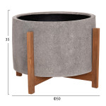 ΓΛΑΣΤΡΑ ΕΣΩΤ.ΧΩΡΟΥ HOFF HM4682.03L FIBER CEMENT ΓΚΡΙ-TEAK ΒΑΣΗ Φ50x35Υεκ