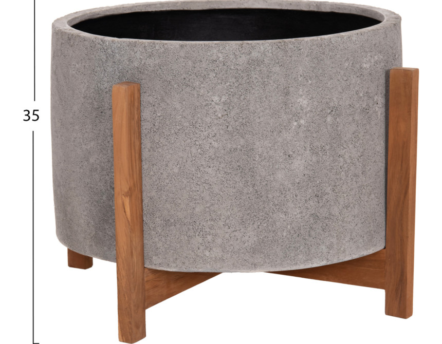 ΓΛΑΣΤΡΑ ΕΣΩΤ.ΧΩΡΟΥ HOFF HM4682.03L FIBER CEMENT ΓΚΡΙ-TEAK ΒΑΣΗ Φ50x35Υεκ