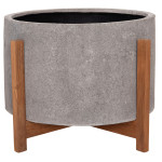 ΓΛΑΣΤΡΑ ΕΣΩΤ.ΧΩΡΟΥ HOFF HM4682.03L FIBER CEMENT ΓΚΡΙ-TEAK ΒΑΣΗ Φ50x35Υεκ