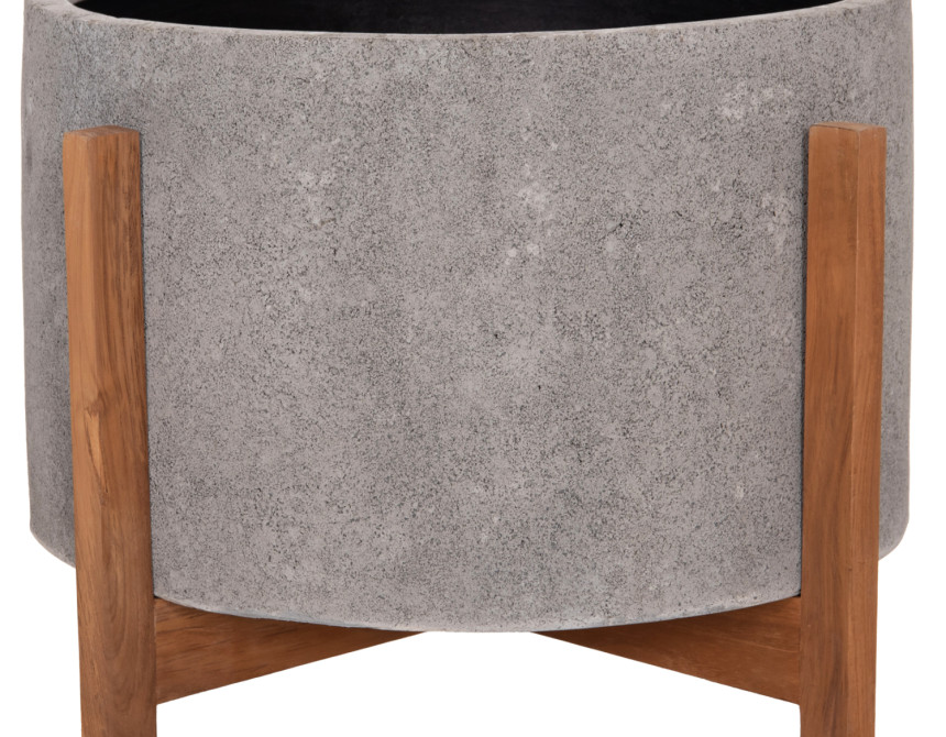 ΓΛΑΣΤΡΑ ΕΣΩΤ.ΧΩΡΟΥ HOFF HM4682.03L FIBER CEMENT ΓΚΡΙ-TEAK ΒΑΣΗ Φ50x35Υεκ