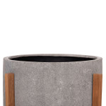 ΓΛΑΣΤΡΑ ΕΣΩΤ.ΧΩΡΟΥ HOFF HM4682.03L FIBER CEMENT ΓΚΡΙ-TEAK ΒΑΣΗ Φ50x35Υεκ