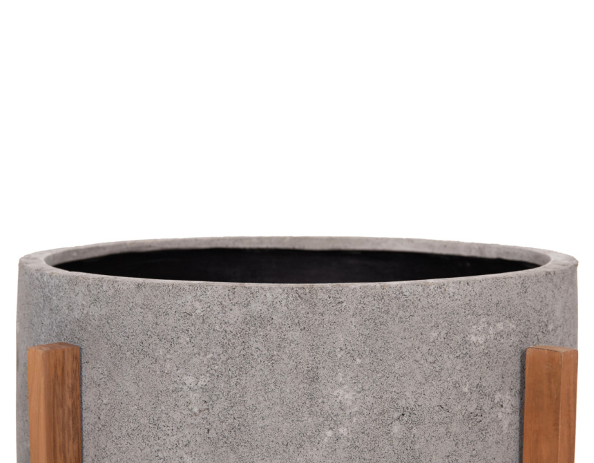 ΓΛΑΣΤΡΑ ΕΣΩΤ.ΧΩΡΟΥ HOFF HM4682.03L FIBER CEMENT ΓΚΡΙ-TEAK ΒΑΣΗ Φ50x35Υεκ